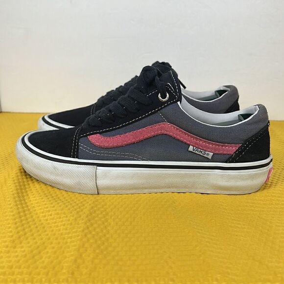 Vans Old Skool Classic Suede Canvas Duracap Pink Navy Blue Shoes Mens 5 - Picture 3 of 9